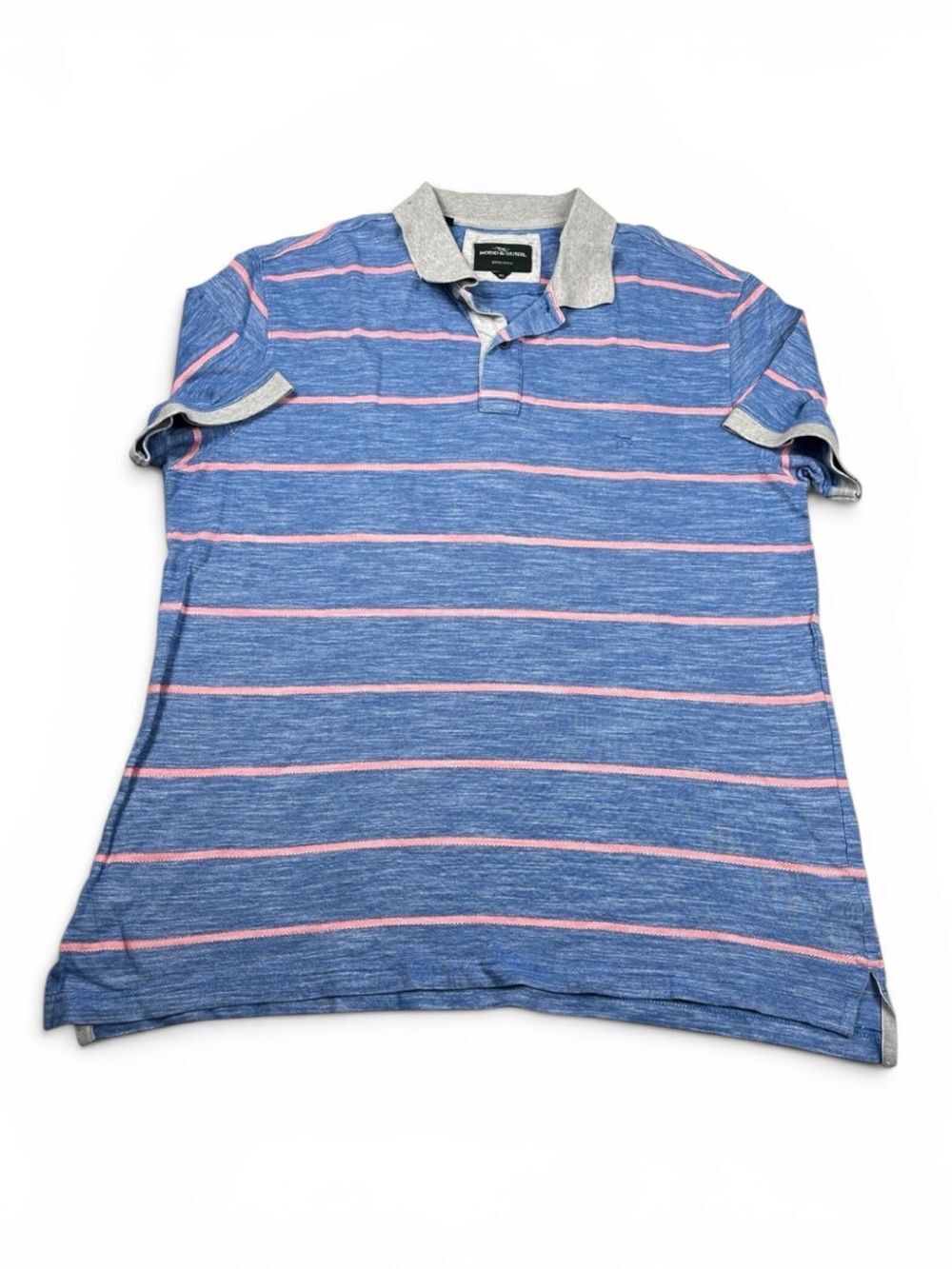 Rodd & Gunn Mens Performance Golf Polo Shirt Striped Contrast Trim Preppy Top XL